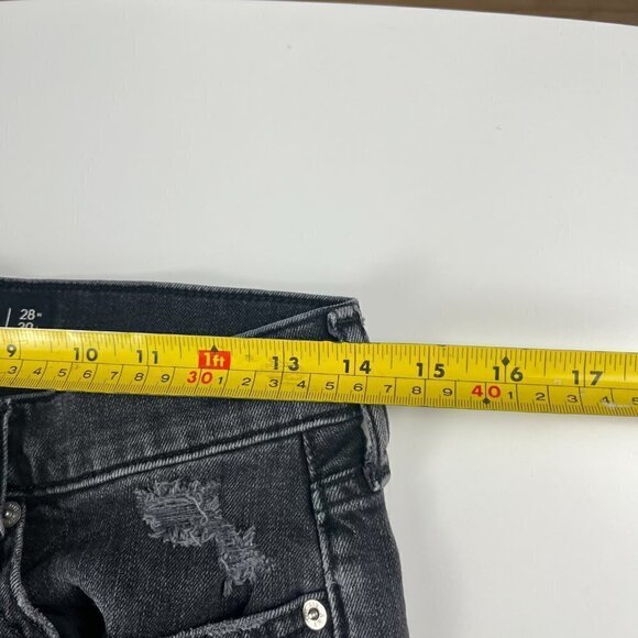 Abercrombie & fitch athletic skinny stretch jeans distressed size 28 x30 black - Picture 7 of 9